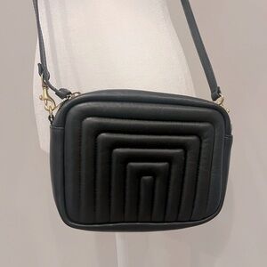 Clare V Channel Quilted Black Midi Sac